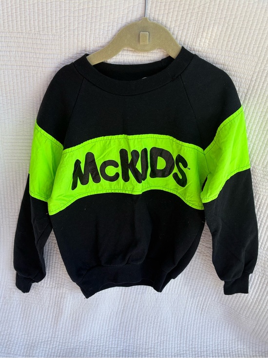 McDonald's Other - Vintage Black & Neon Green McKIDS Pullover Sweatshirt - Kids